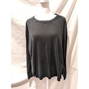 CALVIN KLEIN JEANS Womens Boat neck Ribbed Arm/Back‎ Pullover Modal/Cotton Sz XL